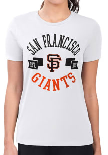 4Her San Francisco Giants Womens White City Fitted Design Short Sleeve T-Shirt