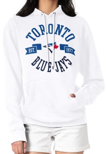 4Her Toronto Blue Jays Womens White City Hooded Sweatshirt