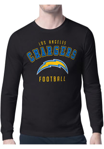 Starter Los Angeles Chargers Black Logo Long Sleeve T Shirt
