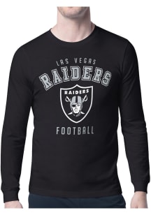 Starter Las Vegas Raiders Black Logo Long Sleeve T Shirt