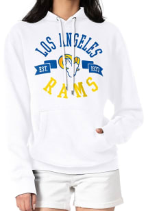 4Her Los Angeles Rams Womens White City Hooded Sweatshirt