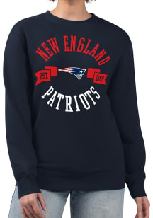 4Her New England Patriots Womens Navy Blue City Crew Sweatshirt