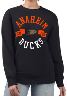 4Her Anaheim Ducks Womens Black City Crew Sweatshirt