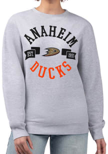 4Her Anaheim Ducks Womens Grey City Crew Sweatshirt