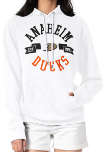 4Her Anaheim Ducks Womens White City Hooded Sweatshirt