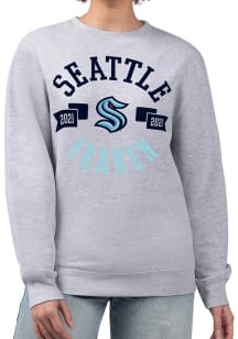 4Her Seattle Kraken Womens Grey City Crew Sweatshirt