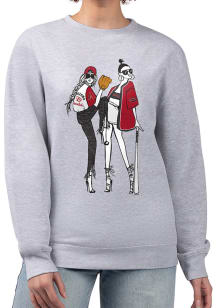 4Her Arizona Diamondbacks Womens Grey Baseball Girls Crew Sweatshirt