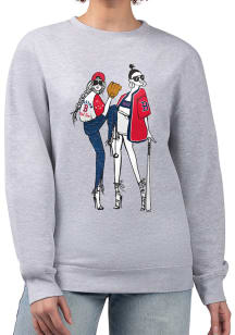 4Her Boston Red Sox Womens Grey Baseball Girls Crew Sweatshirt