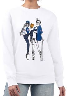 4Her Toronto Blue Jays Womens White Baseball Girls Crew Sweatshirt