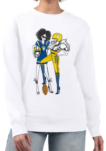 4Her Los Angeles Rams Womens White Football Girls Crew Sweatshirt