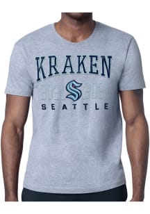 Starter Seattle Kraken Grey Retro Short Sleeve T Shirt