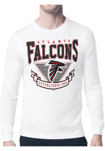 Starter Atlanta Falcons White Mesh 80s Logo Long Sleeve T Shirt