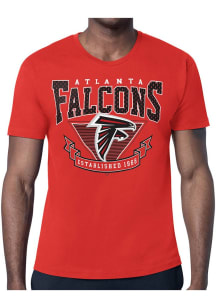 Starter Atlanta Falcons Red Mesh 80s Logo Short Sleeve T Shirt