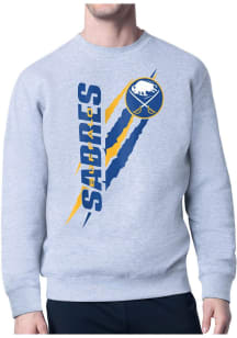 Starter Buffalo Sabres Mens Grey Color Scratch Long Sleeve Crew Sweatshirt