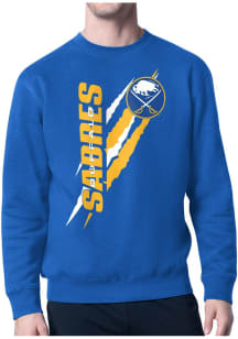 Starter Buffalo Sabres Mens Blue Color Scratch Long Sleeve Crew Sweatshirt
