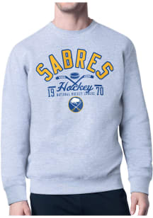 Starter Buffalo Sabres Mens Grey Half Ball Long Sleeve Crew Sweatshirt