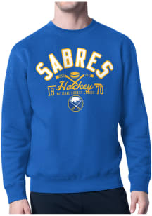 Starter Buffalo Sabres Mens Blue Half Ball Long Sleeve Crew Sweatshirt