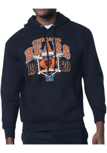 Starter Chicago Bears Mens Navy Blue 80s Logo Long Sleeve Hoodie