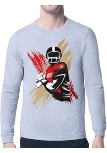 Starter San Francisco 49ers Grey Player Long Sleeve T Shirt