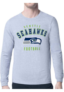 Starter Seattle Seahawks Grey Logo Long Sleeve T Shirt