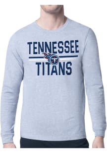 Starter Tennessee Titans Grey Mesh Logo Long Sleeve T Shirt