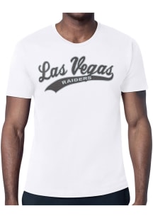 Starter Las Vegas Raiders White Tailsweep Short Sleeve T Shirt