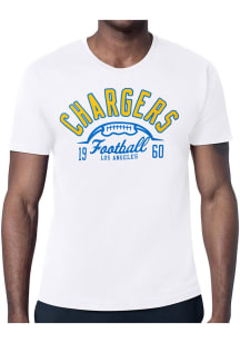 Starter Los Angeles Chargers White Half Ball Short Sleeve T Shirt