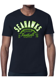 Starter Seattle Seahawks Navy Blue Half Ball Short Sleeve T Shirt