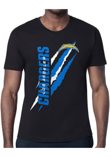 Starter Los Angeles Chargers Black Color Scratch Short Sleeve T Shirt