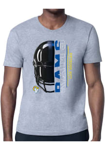Starter Los Angeles Rams Grey Half Helmet Short Sleeve T Shirt