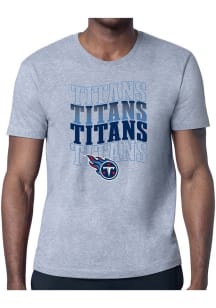 Starter Tennessee Titans Grey Wave Short Sleeve T Shirt