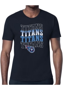 Starter Tennessee Titans Navy Blue Wave Short Sleeve T Shirt