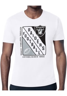 Starter Las Vegas Raiders White Shield Short Sleeve T Shirt