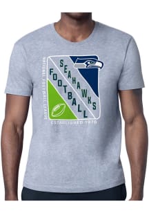 Starter Seattle Seahawks Grey Shield Short Sleeve T Shirt