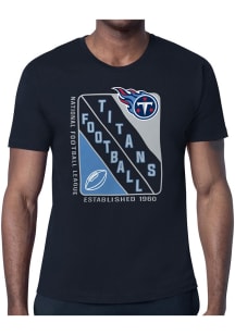 Starter Tennessee Titans Navy Blue Shield Short Sleeve T Shirt