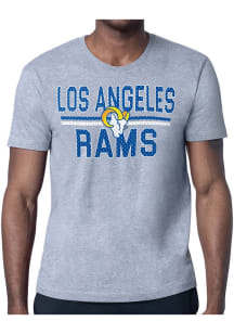 Starter Los Angeles Rams Grey Mesh Logo Short Sleeve T Shirt