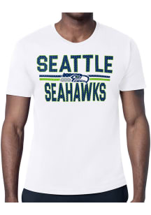 Starter Seattle Seahawks White Mesh Logo Short Sleeve T Shirt