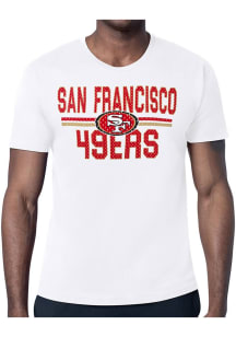 Starter San Francisco 49ers White Mesh Logo Short Sleeve T Shirt