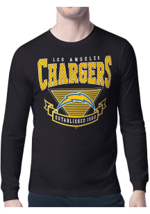 Starter Los Angeles Chargers Black Mesh 80s Logo Long Sleeve T Shirt