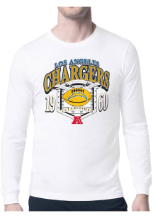 Starter Los Angeles Chargers White 80s Logo Long Sleeve T Shirt