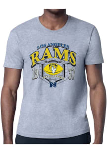 Starter Los Angeles Rams Grey 80s Logo Short Sleeve T Shirt