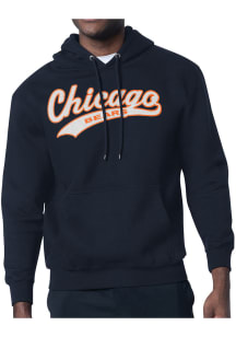 Starter Chicago Bears Mens Navy Blue Tailsweep Long Sleeve Hoodie