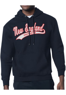 Starter New England Patriots Mens Navy Blue Tailsweep Long Sleeve Hoodie