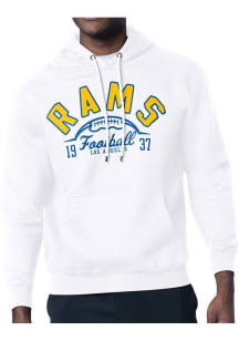 Starter Los Angeles Rams Mens White Half Ball Long Sleeve Hoodie