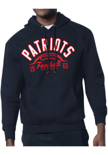 Starter New England Patriots Mens Navy Blue Half Ball Long Sleeve Hoodie