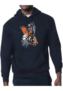 Starter Chicago Bears Mens Navy Blue Player Long Sleeve Hoodie