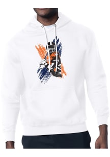 Starter Denver Broncos Mens White Player Long Sleeve Hoodie