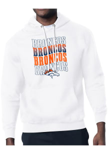 Starter Denver Broncos Mens White Wave Long Sleeve Hoodie