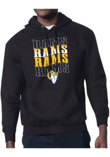 Starter Los Angeles Rams Mens Black Wave Long Sleeve Hoodie