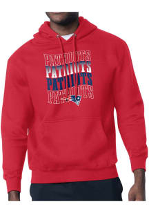 Starter New England Patriots Mens Red Wave Long Sleeve Hoodie
